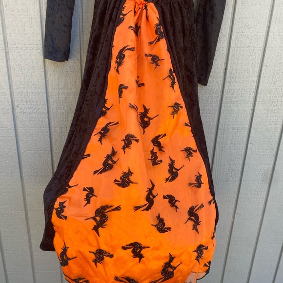 Halloween Witch Hoop Dress with Matching Hat - Picture 5 of 16